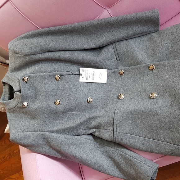 Zara Jackets & Blazers - NWT NEW Zara Gray Elegant Coat